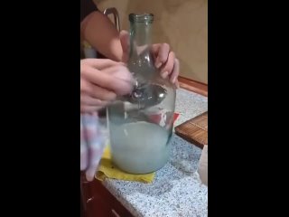 Cleaning the insides of this bottle using a magnet and sponge