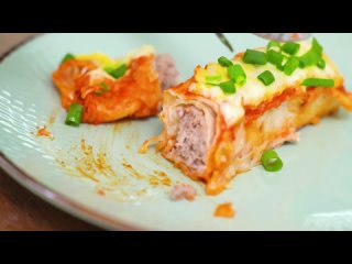 - Беру обычный ФАРШ и ЛАВАШ а получается такая ВКУСНЯТИНА Очень вкусный обед или ужин_1080p