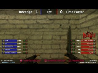 Финал турнира по cs 1.6 на проекте  Revenge -vs- Time Factor @ by kn1fe 1map