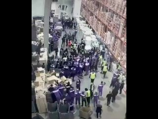 Очередная массовая драка фиолетовых человечков произошла на складе «Ягодок» в Электростали
