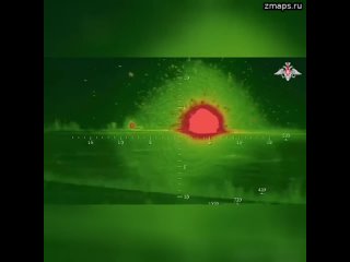 Расчет ПТРК Корнет российских десантников пуском управляемой ракеты уничтожил боевую бронированну