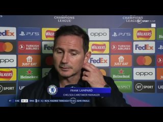 We were the better team tonight.  Frank Lampard reacts as Chelsea exit the Champions League