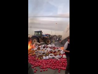 Во Франции происходят массовые протесты фермеров.