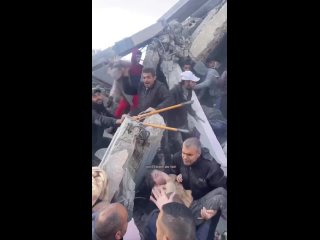Saving a child who was trapped for 5 hours under the rubble of a house targeted by the subhuman jevvs in the Gaza Strip