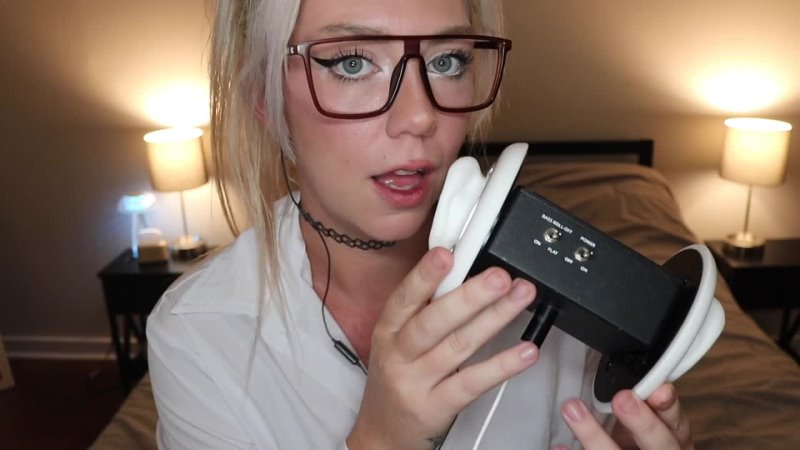 009 ASMR DOCTOR MAKING YOUR EARS WET fist in mouth, finger sucking, mouth sounds and