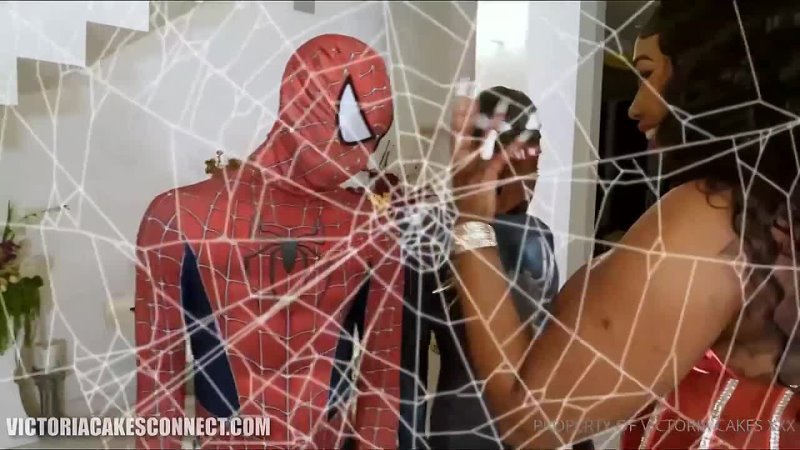 victoria cakes get banged by venom and spiderman.