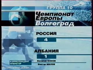 Россия 4-1 Албания. Отборочный матч Евро 2004