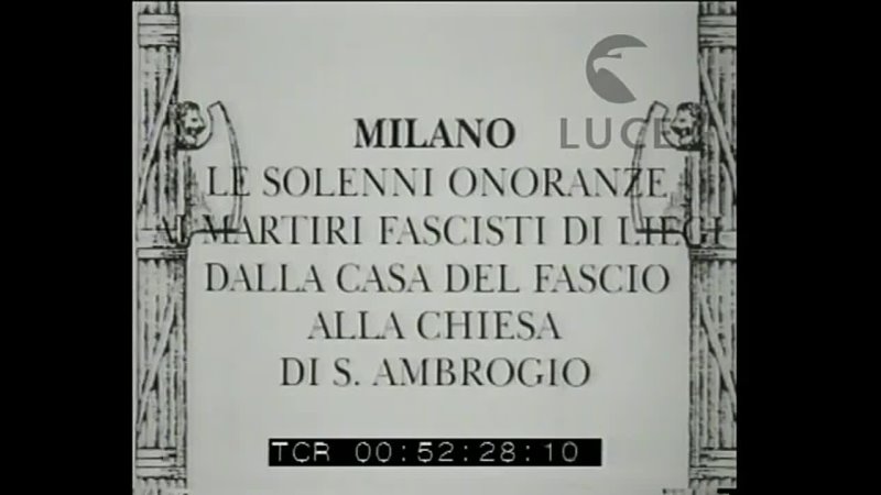 A Milano onoranze ai martiri fascisti di Liegi