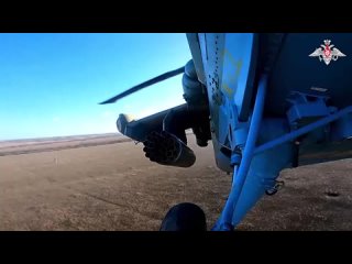 Боевая работа экипажей вертолетов Ми-28Н на Донецком направлении
