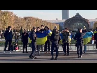 В центре Парижа прошла акция по поддержке жителей Донбасса. 2