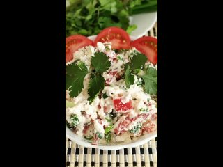 ПП рецепт. салат из Творога и помидоров