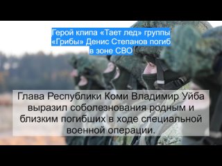 Герой клипа «Тает лед» группы «Грибы» Денис Степанов погиб в зоне СВО