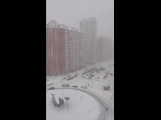 В Москве вчера была зимняя гроза