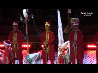 Turkish brass band Mehter at the military music festival Spasskaya tower