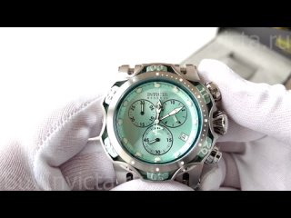 Invicta Reserve Chaos 45658 Крупные Мужские Часы Инвикта Резерв Хаос с Хронографом и Бирюзовым Циферблатом