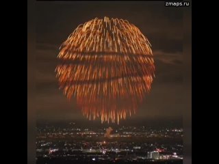 Видео фейерверка над Нагаокой, Япония. Говорят, что самый большой в мире. Хорошо, что у северокорейц