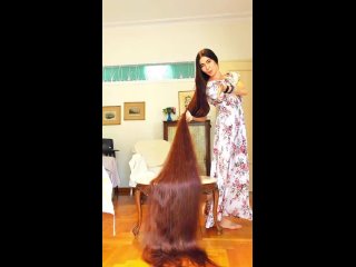 Unbelievable hair length of REAL-LIFE RAPUNZEL #hair #hairgoal #naturalhair #hai