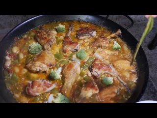 Паэлья с Курицей и Кроликом. Как приготовить паэлью. Домашняя кухня.