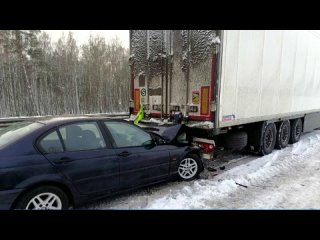 Недалеко от Бреста BMW влетел в фуру