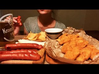 [just eating 🔥] Мукбанг | Наггетсы, Колбаски, Сыр Чечил, Чипсы | Mukbang Nuggets, Sausages, Chechil Cheese, Chips