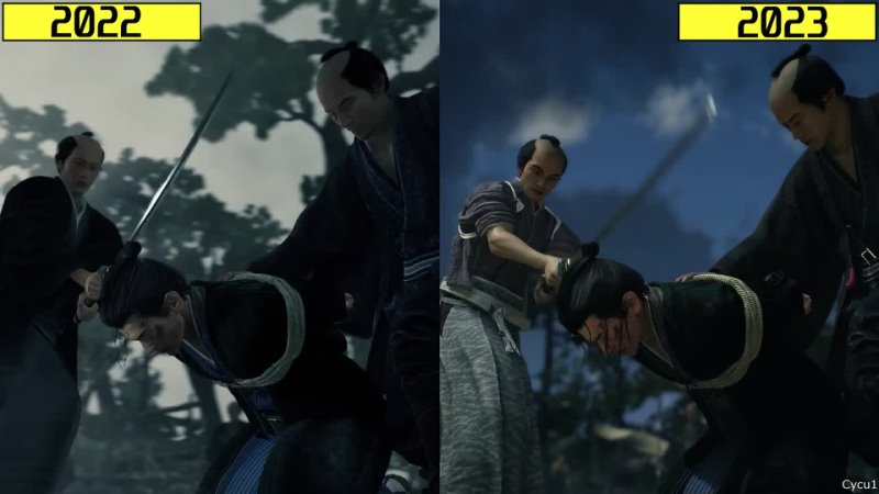 Rise of the Ronin 2022 vs 2023 Early Graphics Comparison   The Game Awards 2023