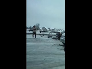 Массовая аварии на борской развязке у Неклюдово