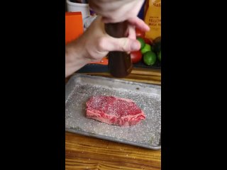 NY strip with chipotle-garlic butter, charred cebollitas and coal blistered shishitos (720p).mp4