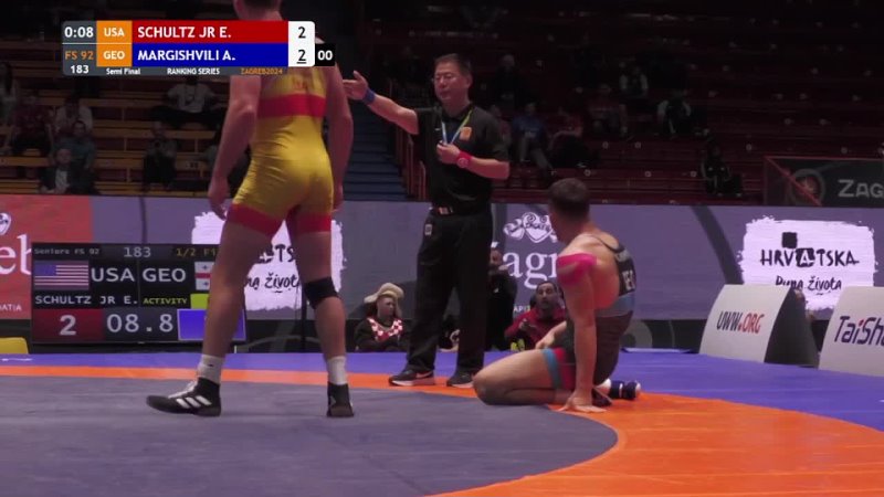 FS Zagreb2024 92kg Eric Edward SCHULTZ JR (USA) vs. Andro MARGISHVILI (GEO)