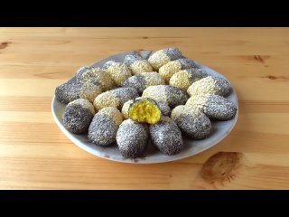 Просто, вкусно и красиво - рецепт песочного печенья с маком и кунжутом