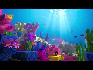 Minecraft underwater reef live-wallpaper