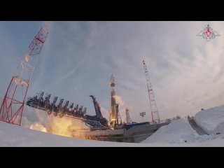 Воздушно-космические силы провели пуск ракеты-носителя «Союз-2.1в» с космодрома Плесецк
