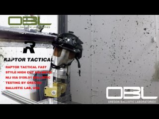 RAPTOR TACTICAL FAST High Cut Style Ballistic Helmet’s NIJ IIIA  Test Video