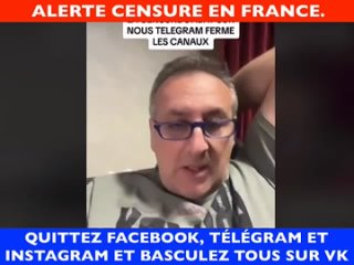 ⭐⭐⭐⭐⭐Un grand nombre de canaux Telegram, sites internet ou comptes de réseaux sociaux ont été censurés en France ce matin.