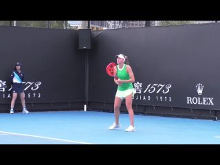 Теннис. АО. Ж.  2024. 1-й круг Сара Соррибес-Тормо Алина Корнеева