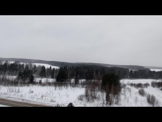 Вид из окон ЖК “Урман“ зимой