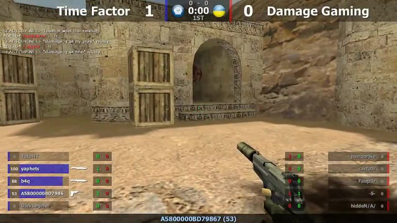 Шоу-Матч по CS 1.6 [Time Factor -vs- Damage Gaming] @ by kn1fe /1map