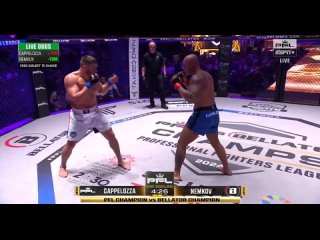 Вадим Немков vs Бруно Каппелоцца полный поединок в рамках турнира PFL против Bellator: Чемпионы