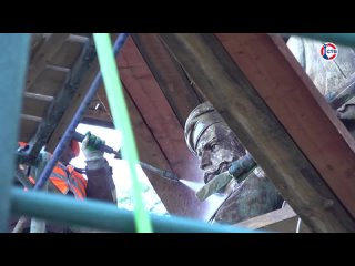 Телеканал СТВ: На Историческом бульваре продолжается реставрация памятника Эдуарду Тотлебену