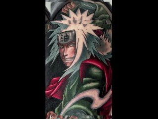 Татуировка Jiraiya из культового аниме Naruto