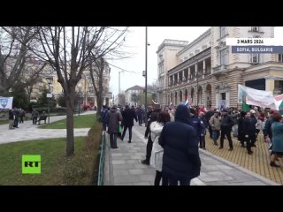 Manifestation pro-russe  Sofia  l'occasion de la fte nationale bulgare