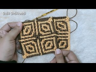 Crochet Mozzaa Crochet Bag-mosaic grany square (subtitles available)