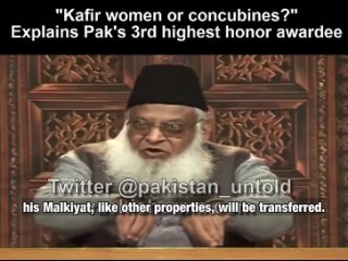 Pakistani Muslim jihadi cleric compares non Muslim females to camels,horses(war booty)Kafir females are to be captured in con