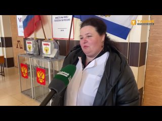 Жительница города Таврийск рассказала, почему приняла участие в досрочных выборах Президента России