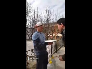 фокус на руках с водой и мукой