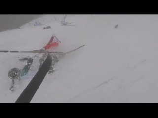 Массовый завал 17 лыжниц во время масс-старта в Сочи