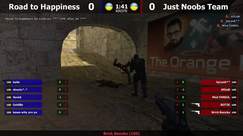 Just noobs Team vs Road to Happiness quarterfinal Just the head, 4 from Just the head, , by kn1fe