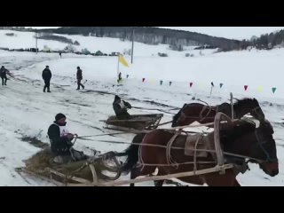 Захватывающие конно-саночные  проходят в Башкирии