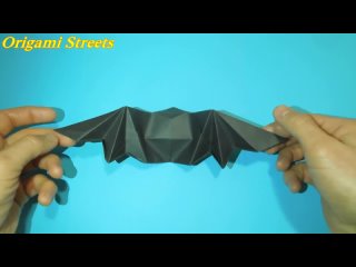 Как сделать летучую мышь из бумаги. Оригами летучая мышь