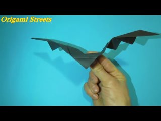 Как сделать летучую мышь из бумаги. Оригами летучая мышь