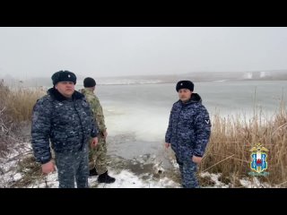 В Ростовской области неравнодушный гражданин и полицейские спасли провалившуюся под лёд девочку